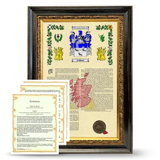 Redhead Framed Armorial History and Symbolism - Heirloom