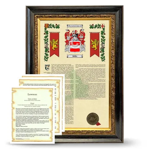 Reller Framed Armorial History and Symbolism - Heirloom