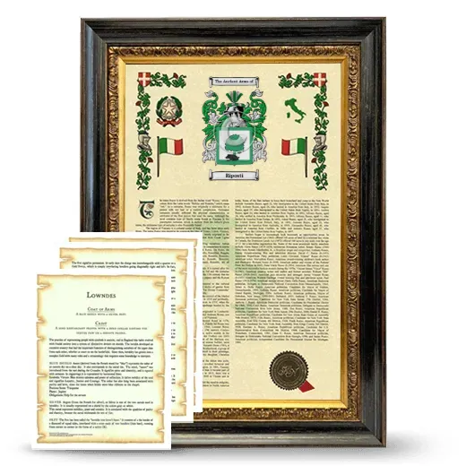 Riposti Framed Armorial History and Symbolism - Heirloom