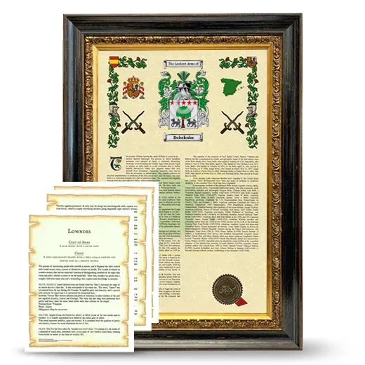 Rubalcaba Framed Armorial History and Symbolism - Heirloom