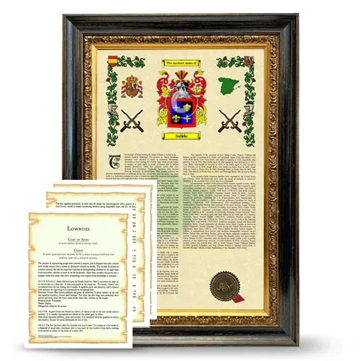 Salido Framed Armorial History and Symbolism - Heirloom