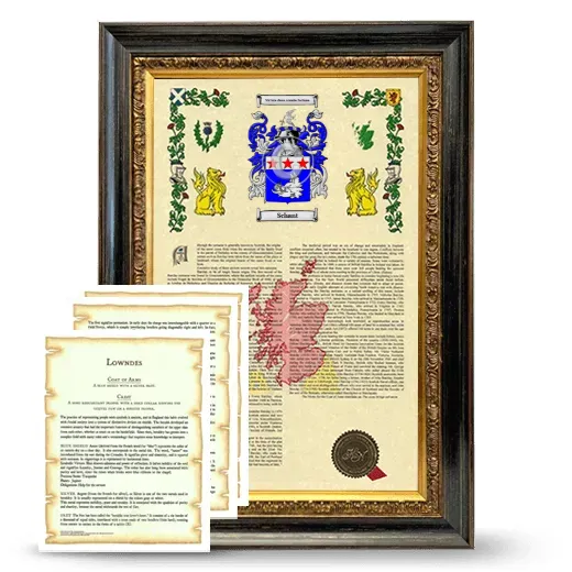 Schant Framed Armorial History and Symbolism - Heirloom