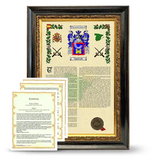 Sepulvado Framed Armorial History and Symbolism - Heirloom