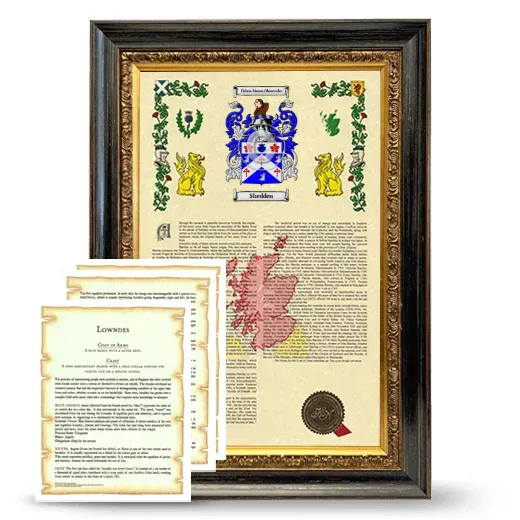 Shedden Framed Armorial History and Symbolism - Heirloom