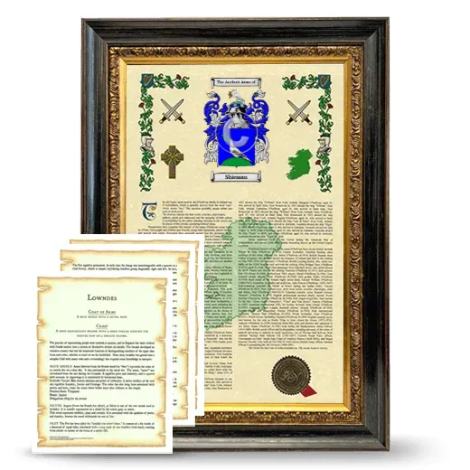Shieman Framed Armorial History and Symbolism - Heirloom