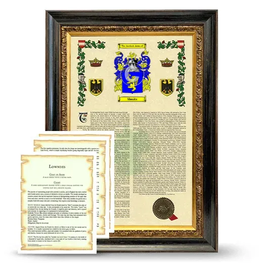 Shmitz Framed Armorial History and Symbolism - Heirloom
