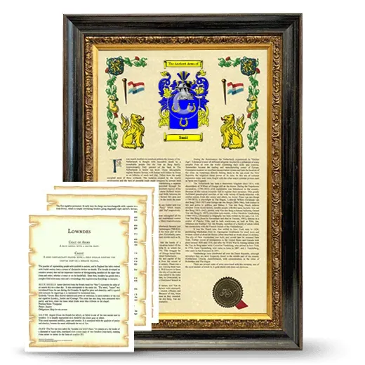 Smit Framed Armorial History and Symbolism - Heirloom