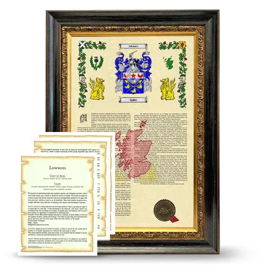Spire Framed Armorial History and Symbolism - Heirloom