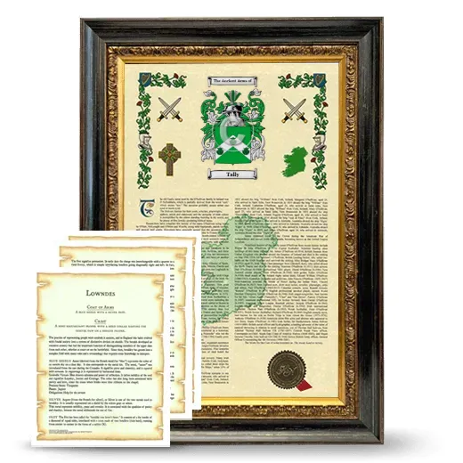 Tally Framed Armorial History and Symbolism - Heirloom