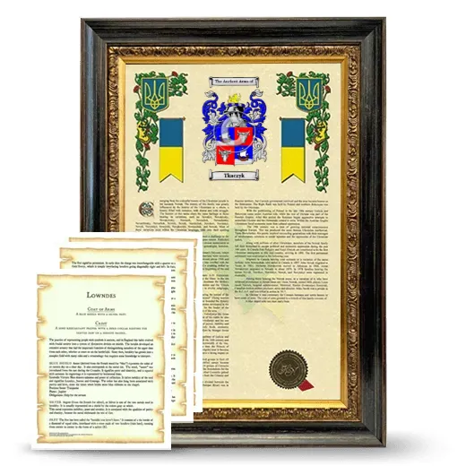 Tkaczyk Framed Armorial History and Symbolism - Heirloom