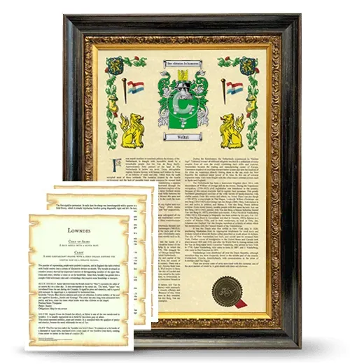 Veltri Framed Armorial History and Symbolism - Heirloom