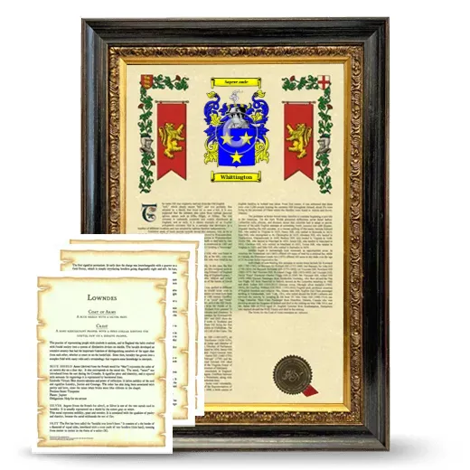 Whittington Framed Armorial History and Symbolism - Heirloom
