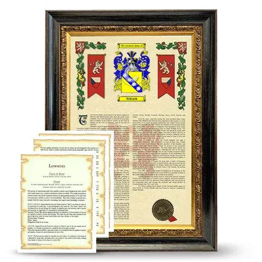 Witteck Framed Armorial History and Symbolism - Heirloom