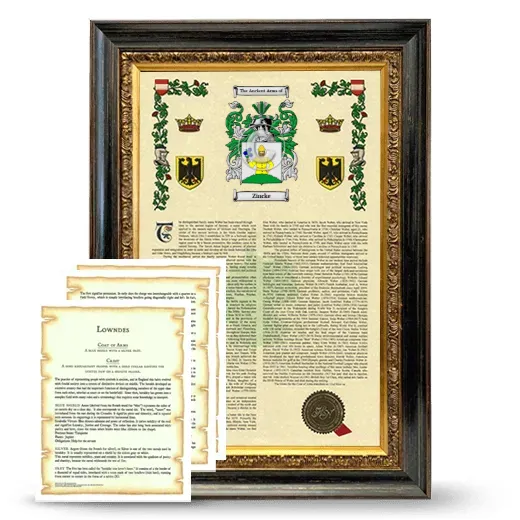 Zincke Framed Armorial History and Symbolism - Heirloom
