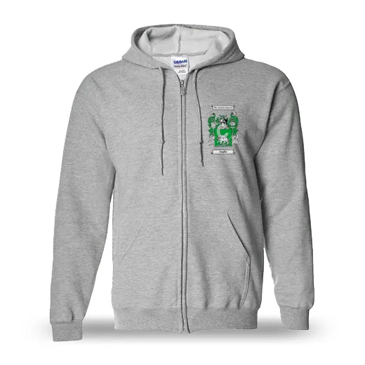 Anglin Unisex Coat of Arms Zip Sweatshirt
