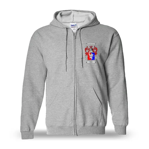 Bonin Unisex Coat of Arms Zip Sweatshirt
