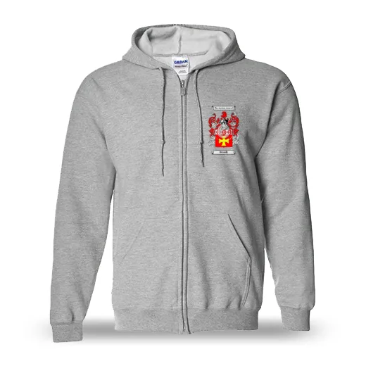 Brandy Unisex Coat of Arms Zip Sweatshirt