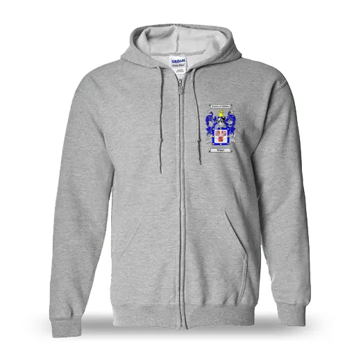 Briggs Unisex Coat of Arms Zip Sweatshirt