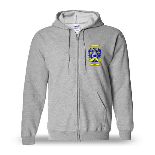David Unisex Coat of Arms Zip Sweatshirt