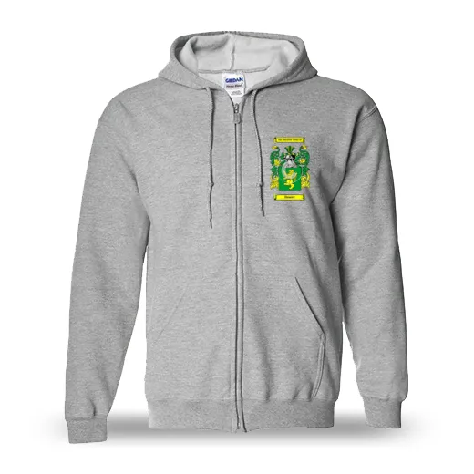 Dowey Unisex Coat of Arms Zip Sweatshirt