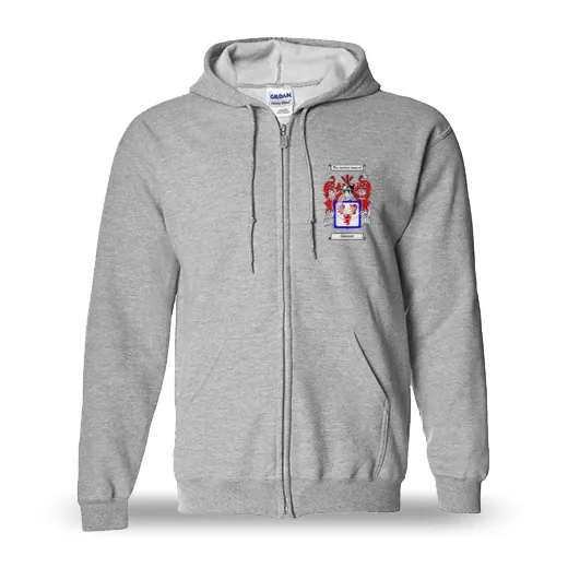 Glosser Unisex Coat of Arms Zip Sweatshirt