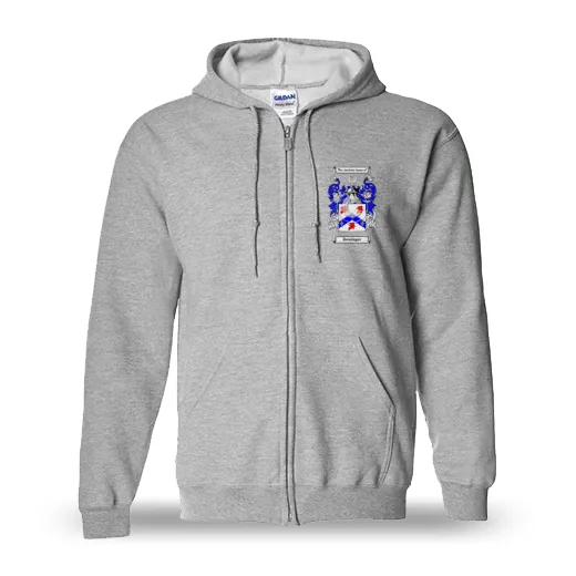 Heminger Unisex Coat of Arms Zip Sweatshirt