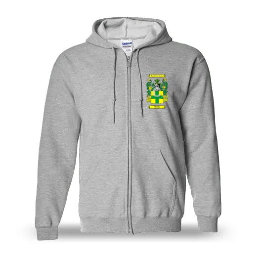 Huzzy Unisex Coat of Arms Zip Sweatshirt