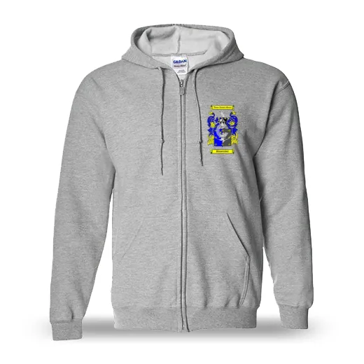 Kinnersley Unisex Coat of Arms Zip Sweatshirt