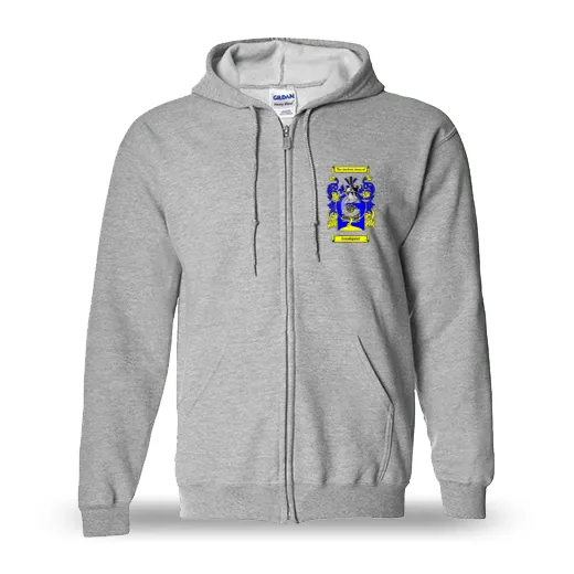Lundquist Unisex Coat of Arms Zip Sweatshirt