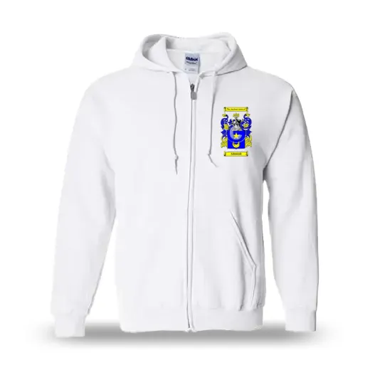 Adamiak Unisex Coat of Arms Zip Sweatshirt - White