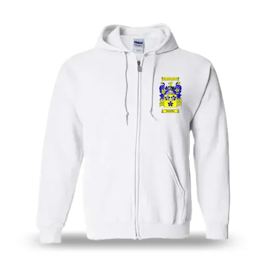 Bardulfus Unisex Coat of Arms Zip Sweatshirt - White