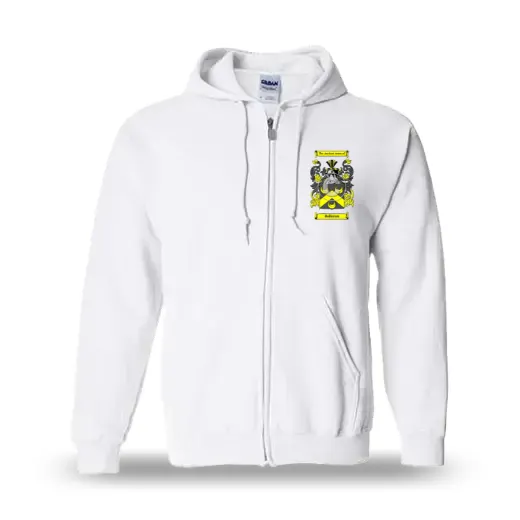 Bolinton Unisex Coat of Arms Zip Sweatshirt - White