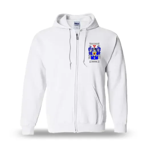 Brckenbrige Unisex Coat of Arms Zip Sweatshirt - White