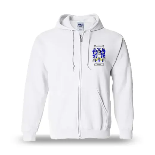 Cosword Unisex Coat of Arms Zip Sweatshirt - White