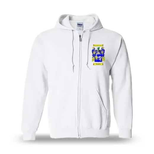 Dauntsey Unisex Coat of Arms Zip Sweatshirt - White