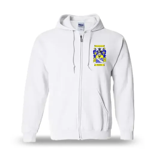 Dematteo Unisex Coat of Arms Zip Sweatshirt - White