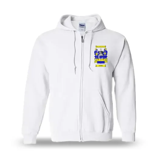 Derlink Unisex Coat of Arms Zip Sweatshirt - White