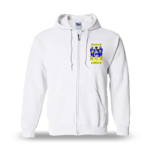 Difrancesco Unisex Coat of Arms Zip Sweatshirt - White