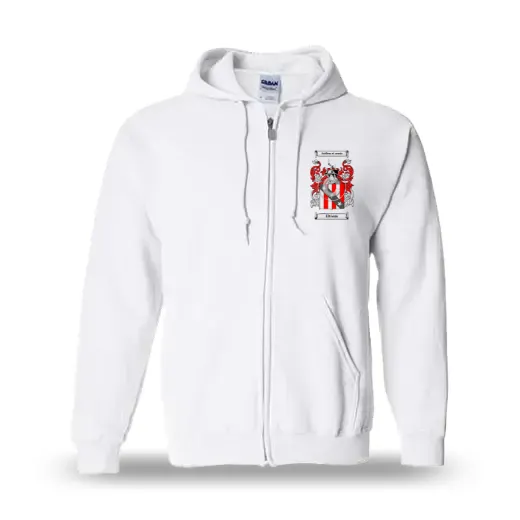 Eltoom Unisex Coat of Arms Zip Sweatshirt - White