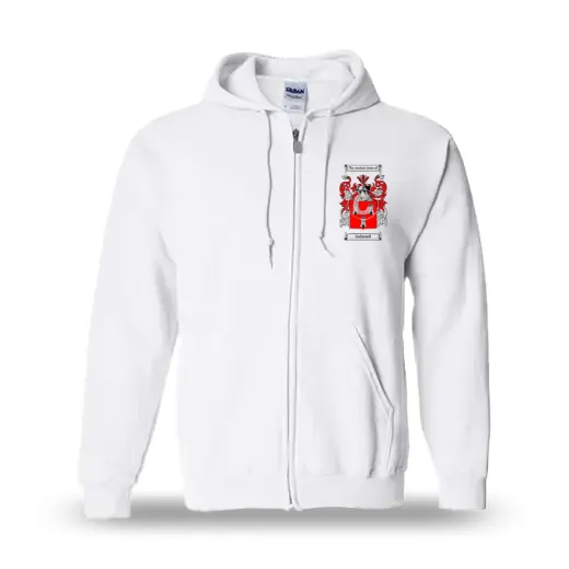 Gaiword Unisex Coat of Arms Zip Sweatshirt - White