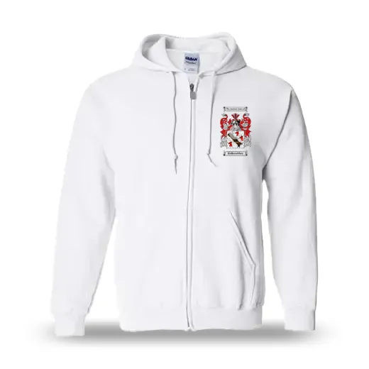 Holleswithey Unisex Coat of Arms Zip Sweatshirt - White