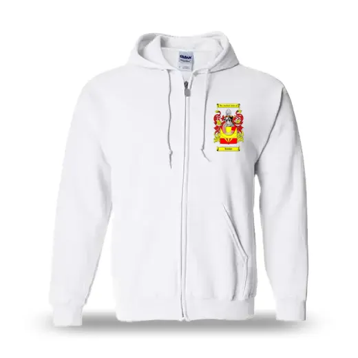 Issone Unisex Coat of Arms Zip Sweatshirt - White