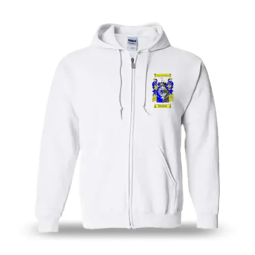 Kinardesly Unisex Coat of Arms Zip Sweatshirt - White