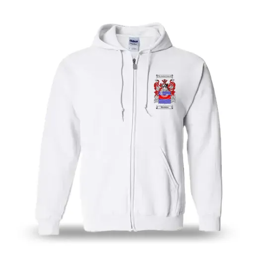 Marmian Unisex Coat of Arms Zip Sweatshirt - White