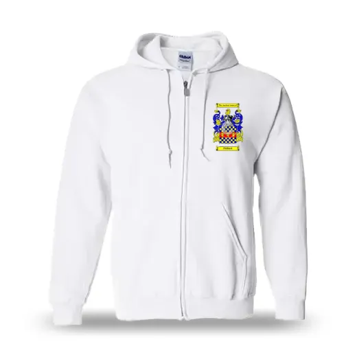 Picfeart Unisex Coat of Arms Zip Sweatshirt - White