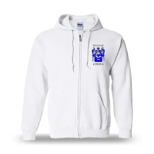 Whitesmith Unisex Coat of Arms Zip Sweatshirt - White