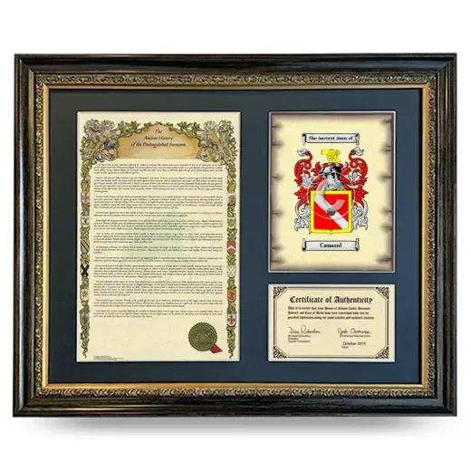 Canand Framed Surname History and Coat of Arms- Heirloom