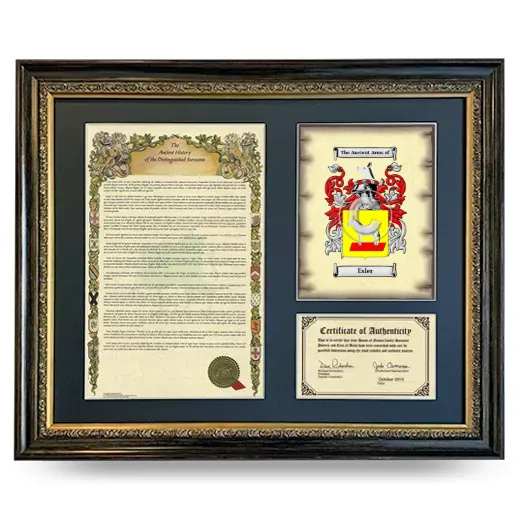 Esler Framed Surname History and Coat of Arms- Heirloom