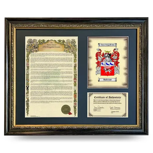 Halerant Framed Surname History and Coat of Arms- Heirloom
