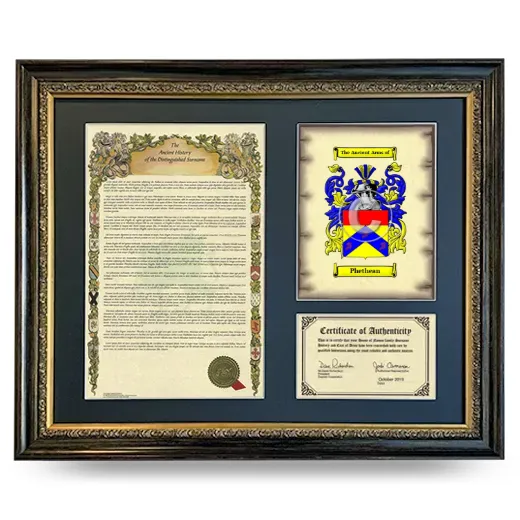 Phethean Framed Surname History and Coat of Arms- Heirloom